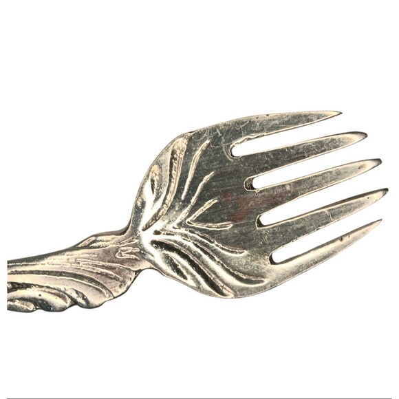 Fish Nautical Serving Fork Serving Silver Metal 10" x 1" Summer Spring Decor - Picture 7 of 10